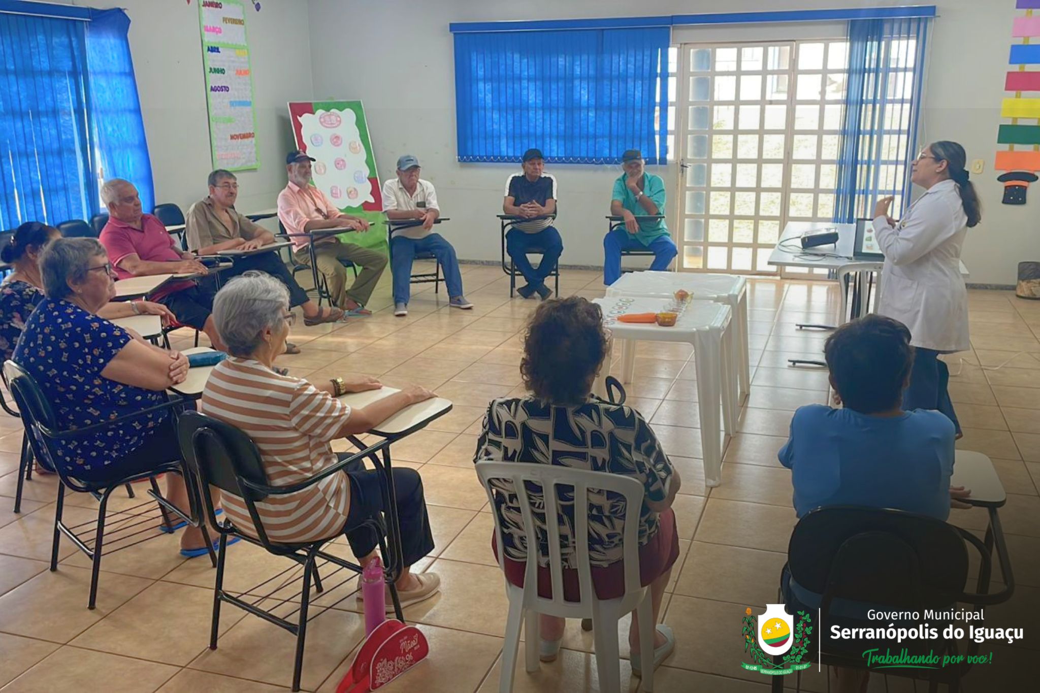 Idosos participam de atividades sobre alimentação saudável em Serranópolis do Iguaçu Idosos participam de atividades sobre alimentação saudável em Serranópolis do Iguaçu
