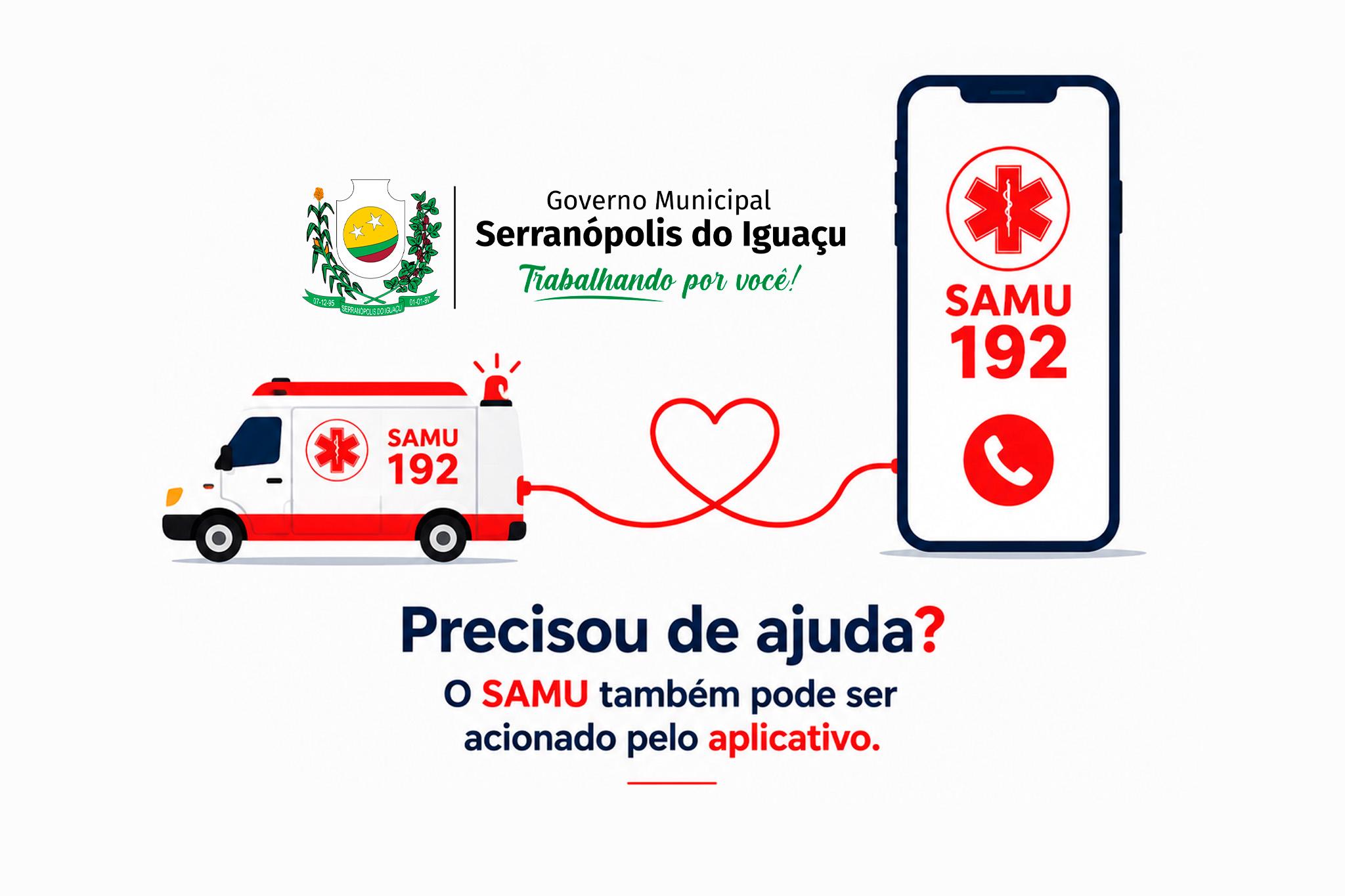 Governo Municipal orienta população sobre aplicativo para acionamento do SAMU