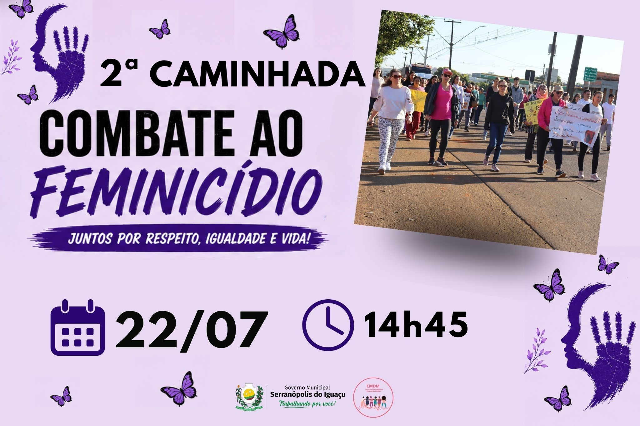 22 DE JULHO | Vem aí a 2ª Caminhada do Meio-Dia pelo Fim da Violência contra as Mulheres