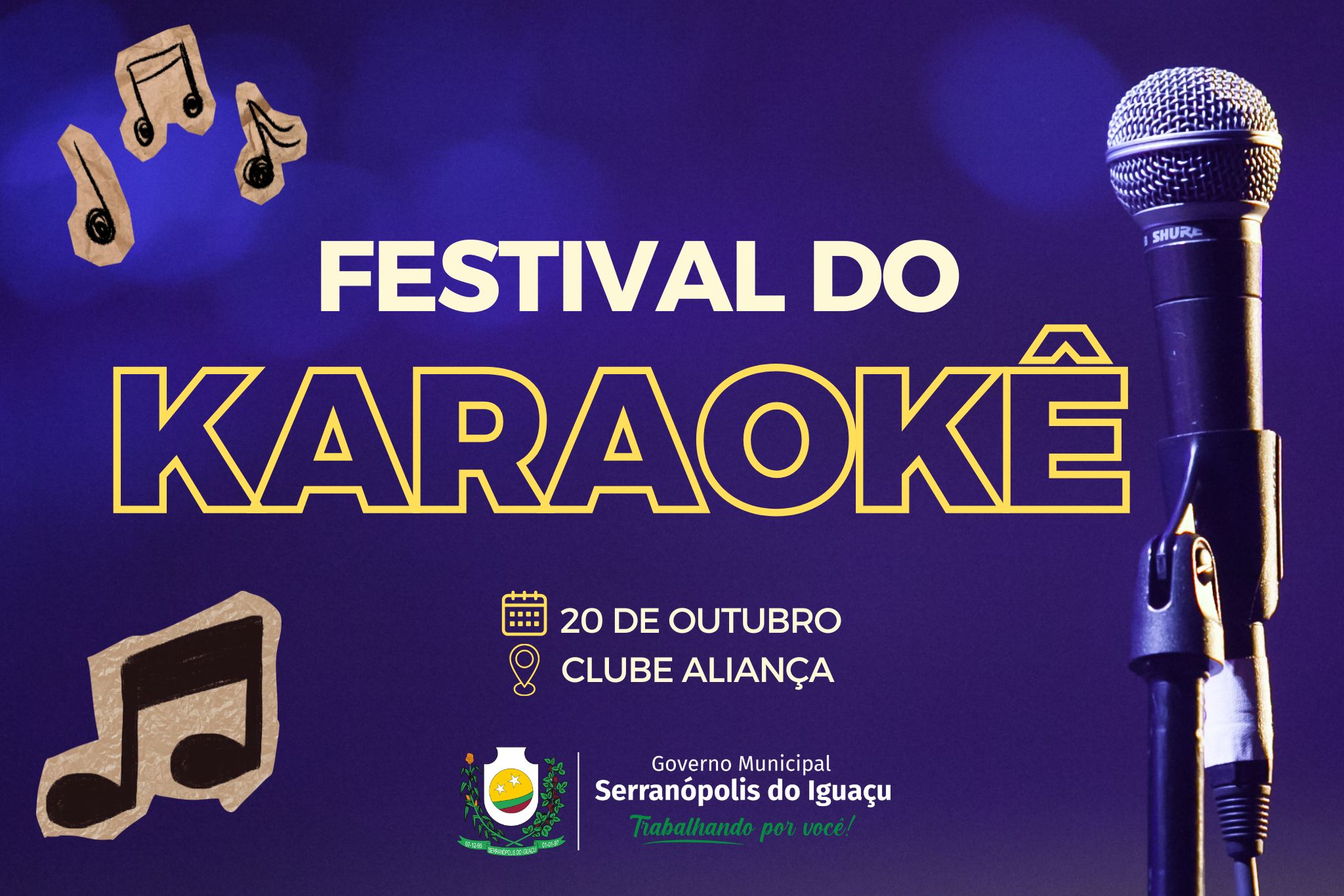 Governo Municipal abre inscrições para o Festival do Karaokê