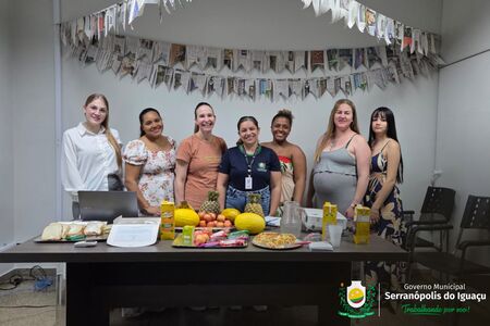 Gestantes e puérperas participam de encontro sobre alimentação saudável e aleitamento materno em Serranópolis do Iguaçu