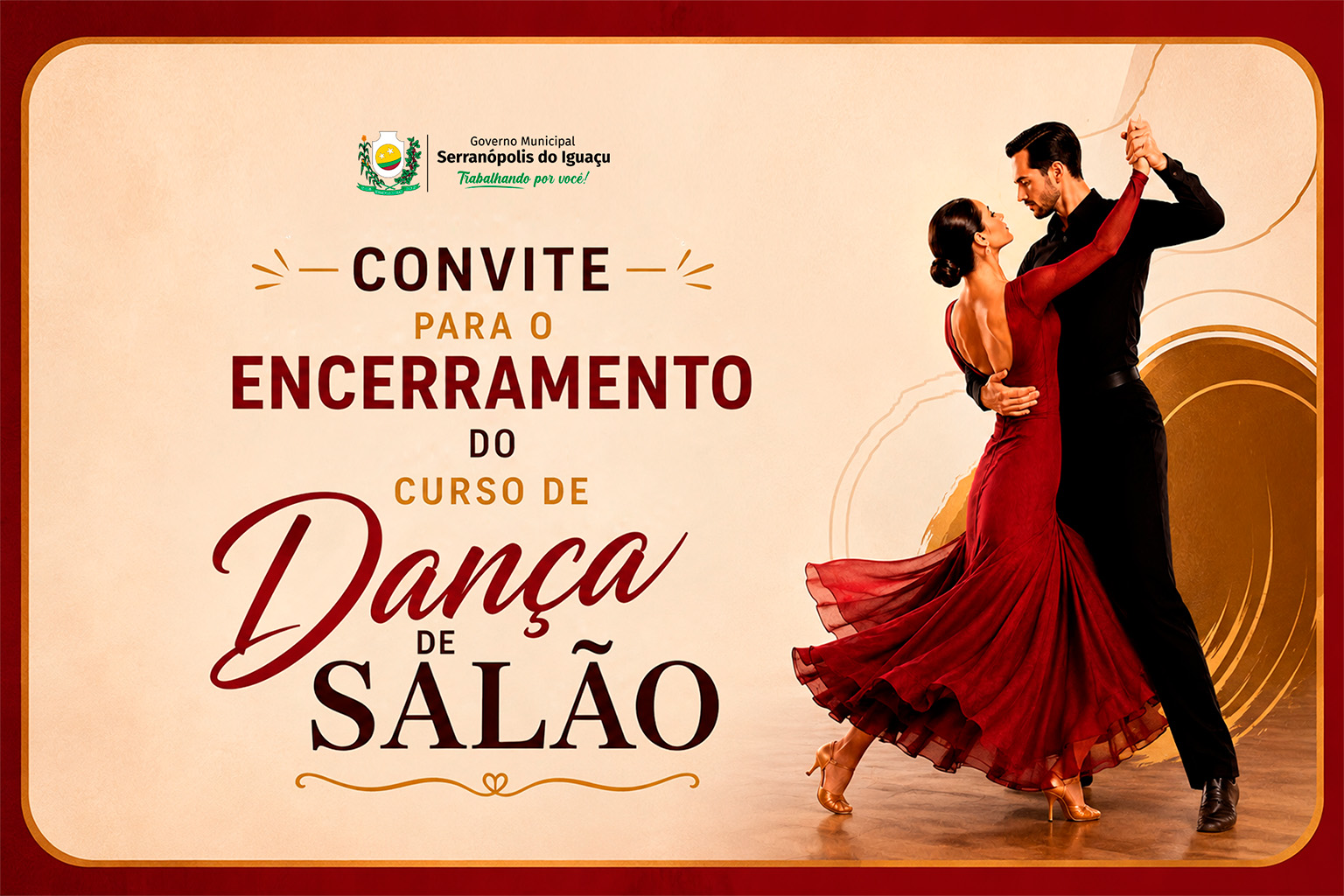 Curso de Dança de Salão encerra atividades com entrega de certificados e baile em Serranópolis do Iguaçu