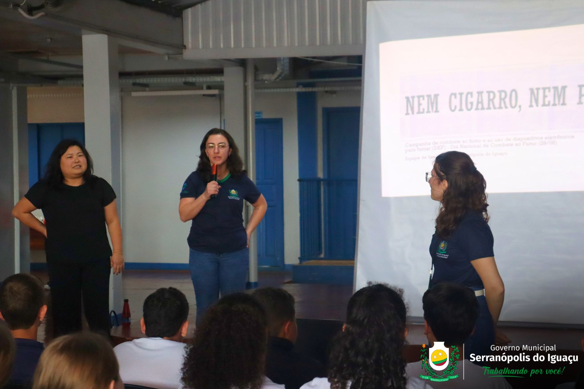 Governo Municipal realiza palestra sobre prevenção ao tabagismo no Colégio do Campo Presidente Kennedy
