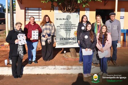 Campanha do Combate à Exploração e Violação Sexual de Crianças e Adolescentes promove ações de sensibilização em Serranópolis do Iguaçu