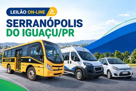 Governo Municipal de Serranópolis do Iguaçu realiza leilão eletrônico de veículos, máquinas e outros bens