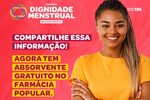 Absorventes gratuitos podem ser retirados na Farmácia Popular em Serranópolis do Iguaçu